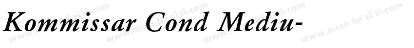 Kommissar Cond Mediu字体转换